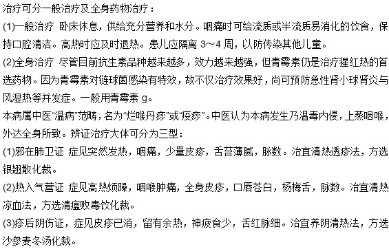 孩子患上了猩紅熱有哪些治療方法？