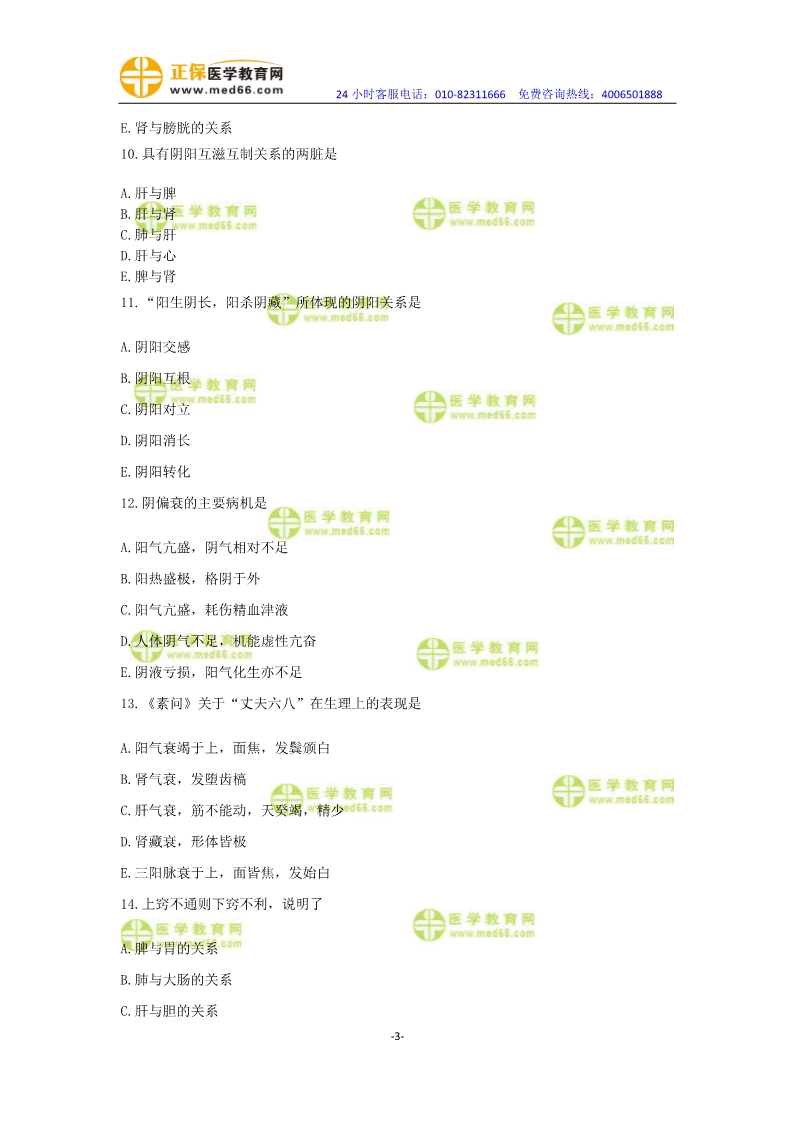 2019年中醫(yī)執(zhí)業(yè)醫(yī)師?？紲y評試卷