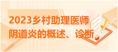 2023鄉(xiāng)村助理醫(yī)師陰道炎的概述、診斷