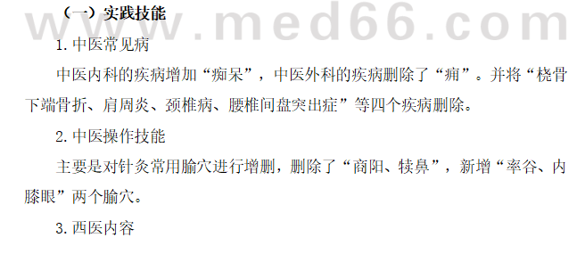 二、2025年中醫(yī)執(zhí)業(yè)醫(yī)師考試大綱具體科目變動情況1